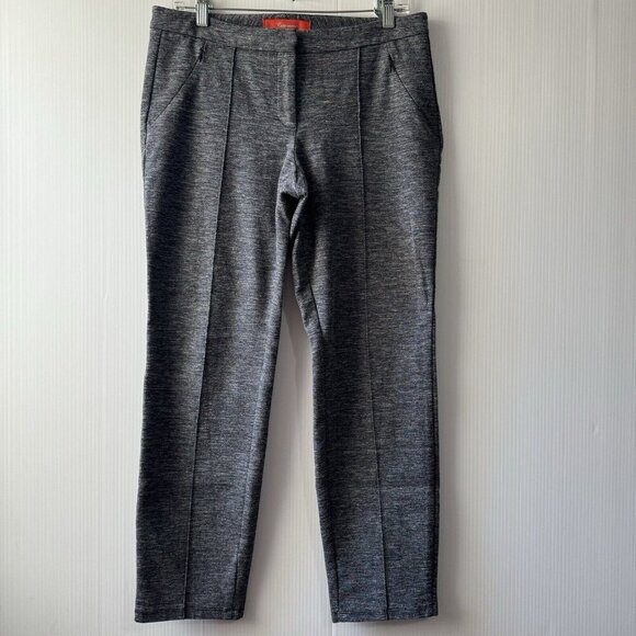 Cartonnier Anthropologie Gray Heathered Viscose Knit Zip Pocket Stretch Pants 8 - Picture 1 of 16